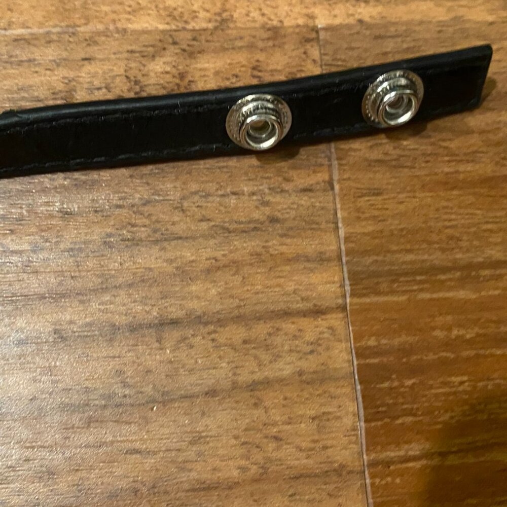 Bebe Black Skinny Bow Belt Size M/L - Picture 3 of 8